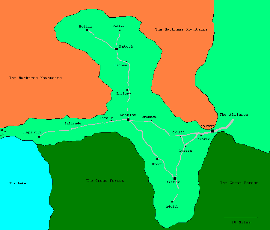 Map of the Grand Duchy of Falmar